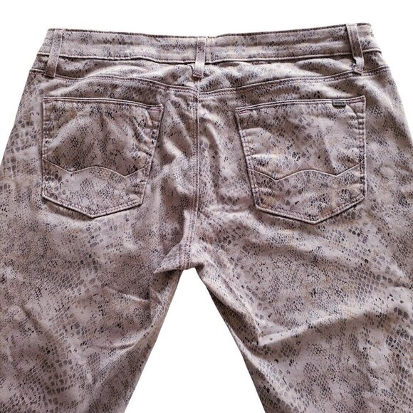 COI Teaser Skinny Rose Snake Print with Shiny Metallic Gold Accents Size 30 - Picture 5 of 16